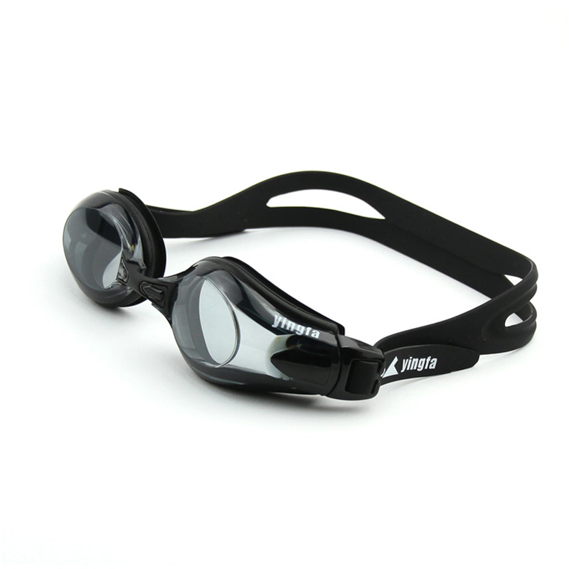 YINGFA myopia swimming goggles for men and women, high-definition waterproof and anti-fog, large-frame swimming goggles, swimming goggles, black 800 degrees