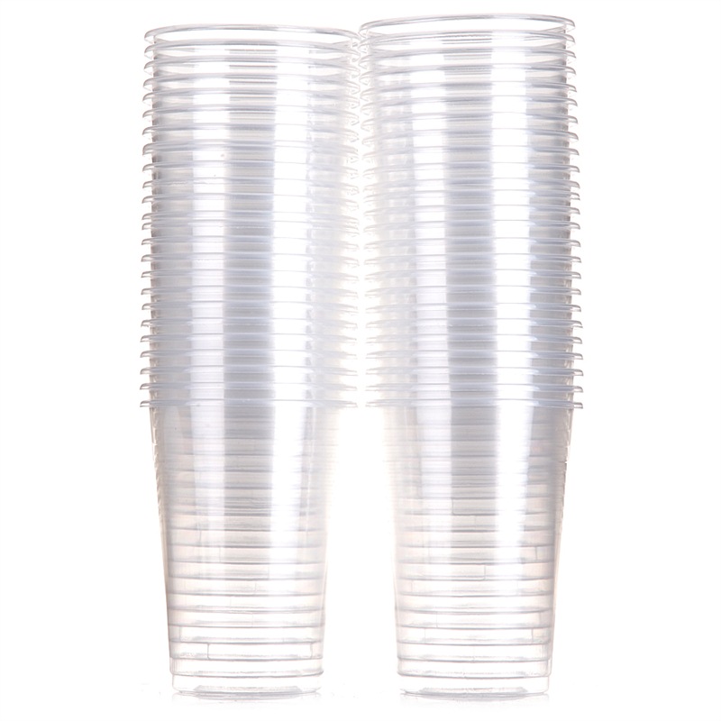 Miaojie Thick Plastic Cup 240mL 100 Disposable Aviation Cups Beverage Juice Tea Cup Home Outdoor Commercial
