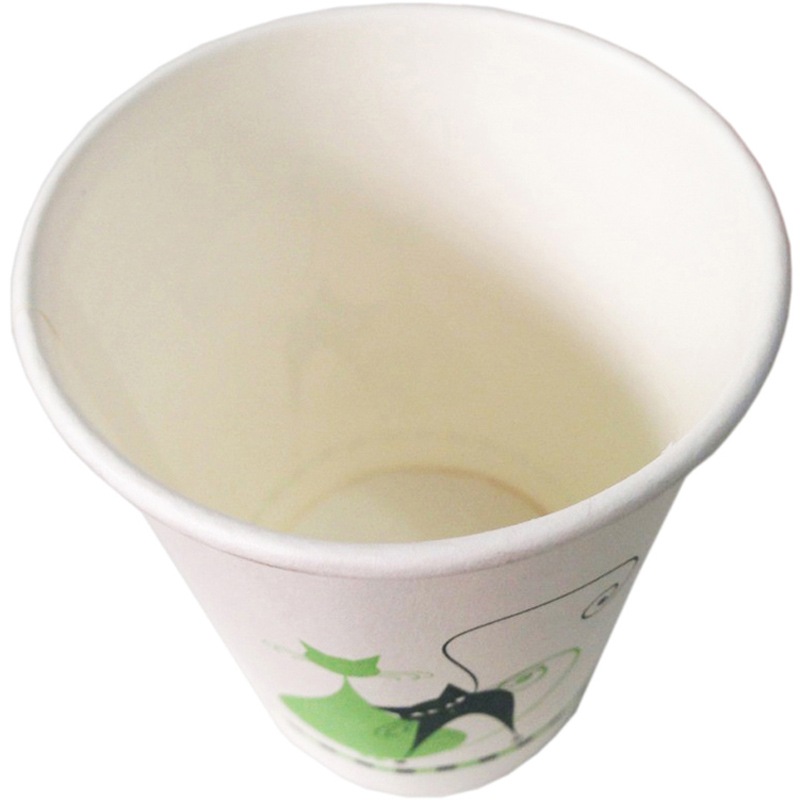 Jiecheng disposable cup thickened paper cup 250ml fashionable cat pattern 60 pieces
