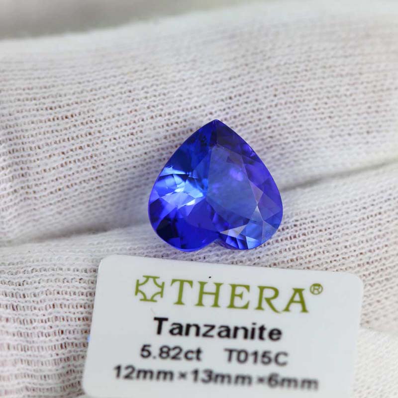 TIYA Colored Treasure Tanzanite 5.82ct, 12 13 6mm Tanzanite, Flawless Tanzanite, Tanzanite T015C