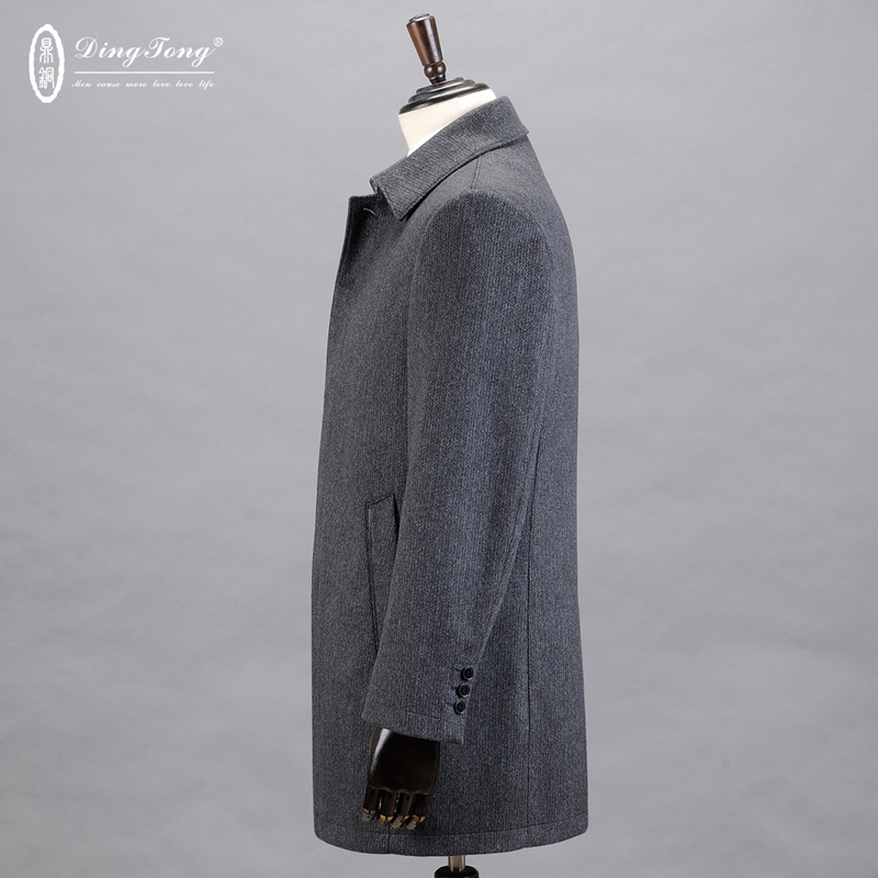 
Ding bronze, winter high-end men's wool jacket, business mid-length wool cashmere men's coat, gray S 165