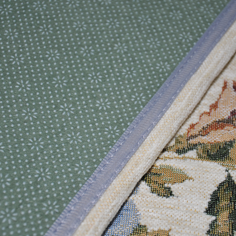 Zhonghong square carpet bedroom study cloakroom carpet American hanging chair computer chair mat entry entrance chenille jacquard blended weaving wear-resistant and durable machine washable 2601 beige 100*100CM square