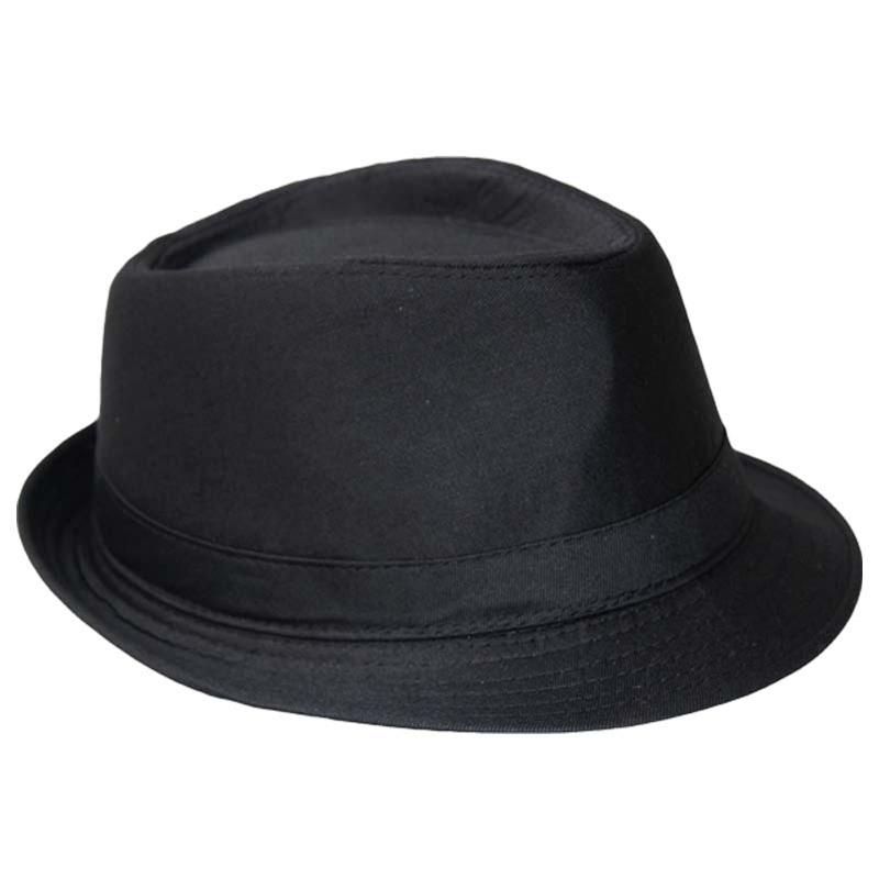 择信礼帽男春夏季男女通用简约复古英伦爵士大码纯色绅士帽舞台表演 黑色 均码适合57cm左右头围