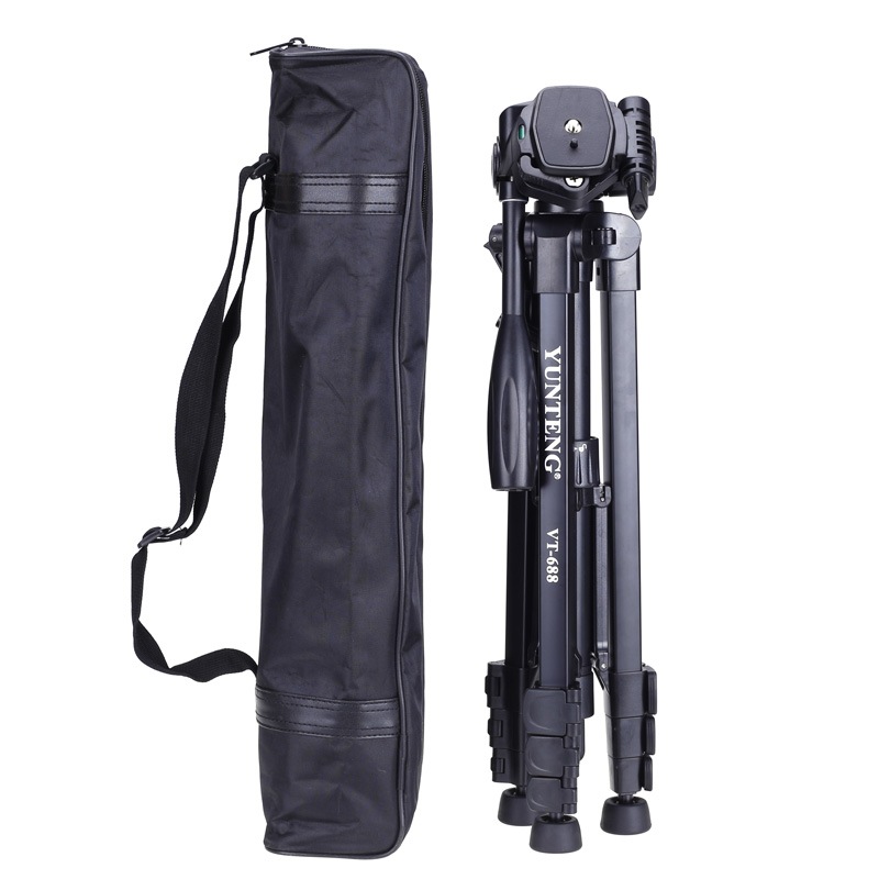 Yunteng VT-688 Tripod Portable Premium Portable Gimbal Set Projecteur Micro-trépied SLR Digital SLR Camera Digital Trépied