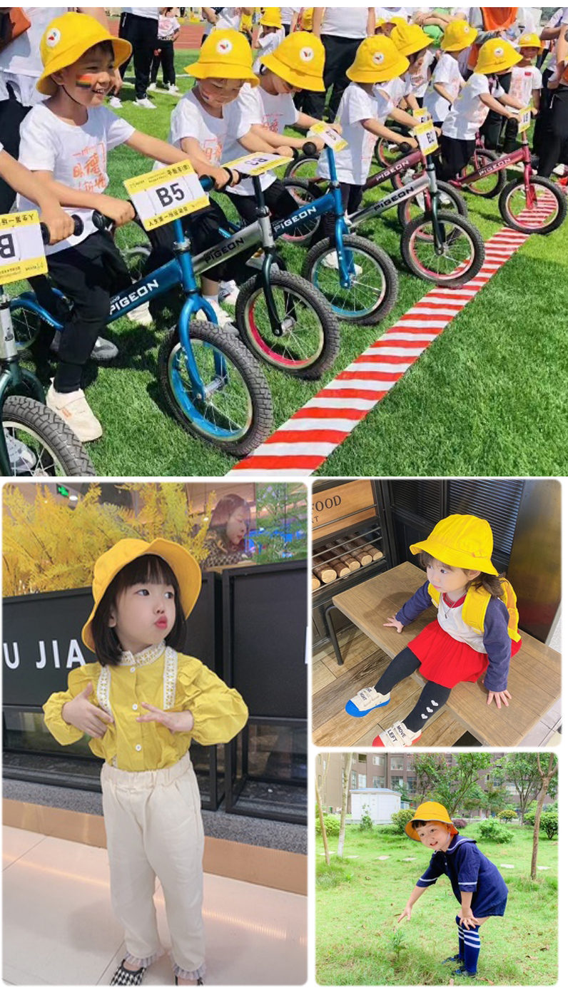 北京小学生小黄帽 儿童渔夫帽小学生防晒幼儿园帽小黄帽定制logo日系