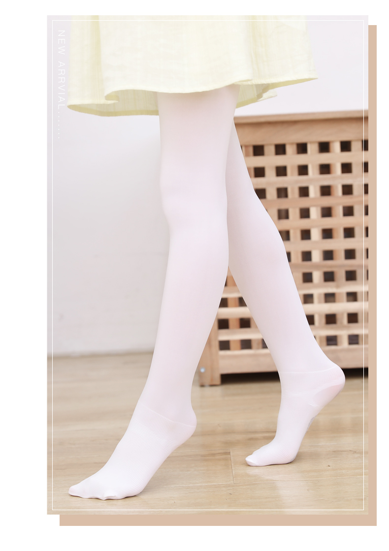 浪莎特价捡漏浪莎春秋季儿童连裤袜女童薄款防滑夏季中大童白色舞蹈袜