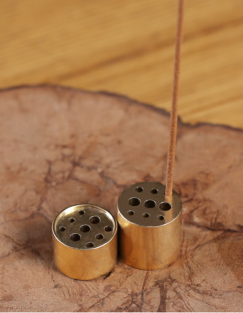 得希 纯铜九孔香插线香盘香多孔香插香炉香插座 香道用品 大号