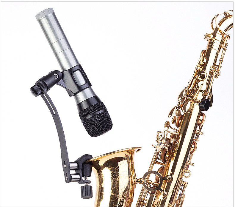 萨克斯通用无线麦克风支架夹子麦夹有线话筒麦架 513支架加强版【图片
