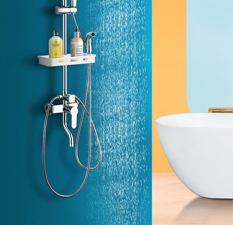 名爵(mejue)卫浴精铜龙头淋浴花洒套装花洒方形喷头手持花洒套装 喷枪