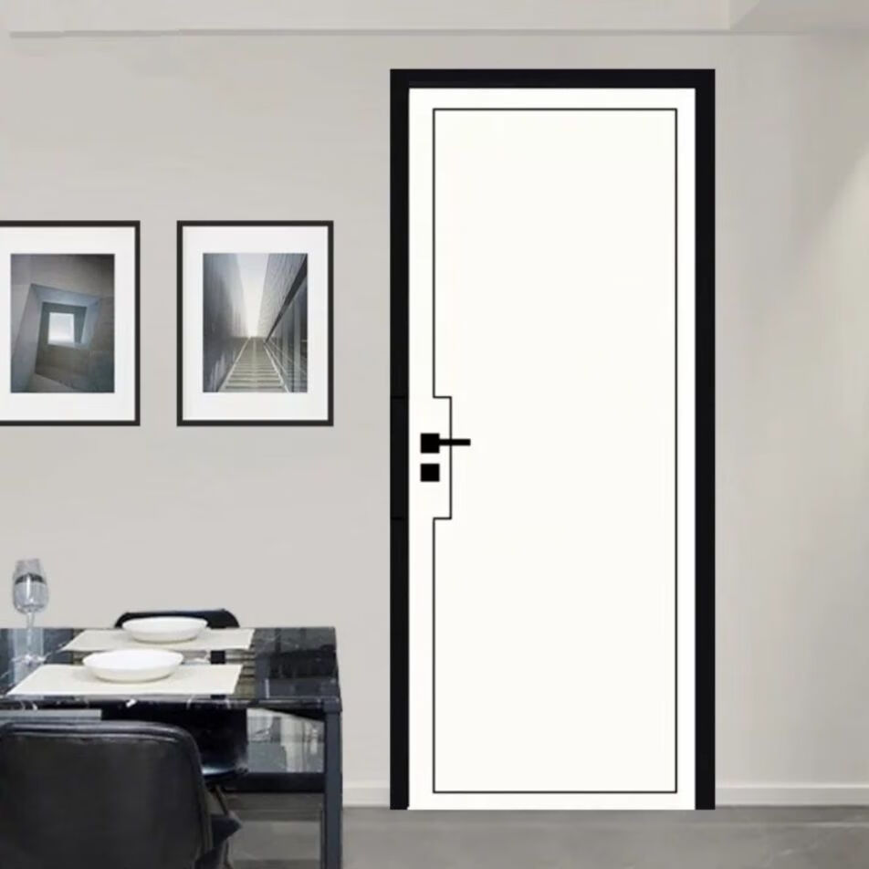 木门室内套装门现货工程门带门锁ghxq01带五金实木复合镶嵌高端金属条