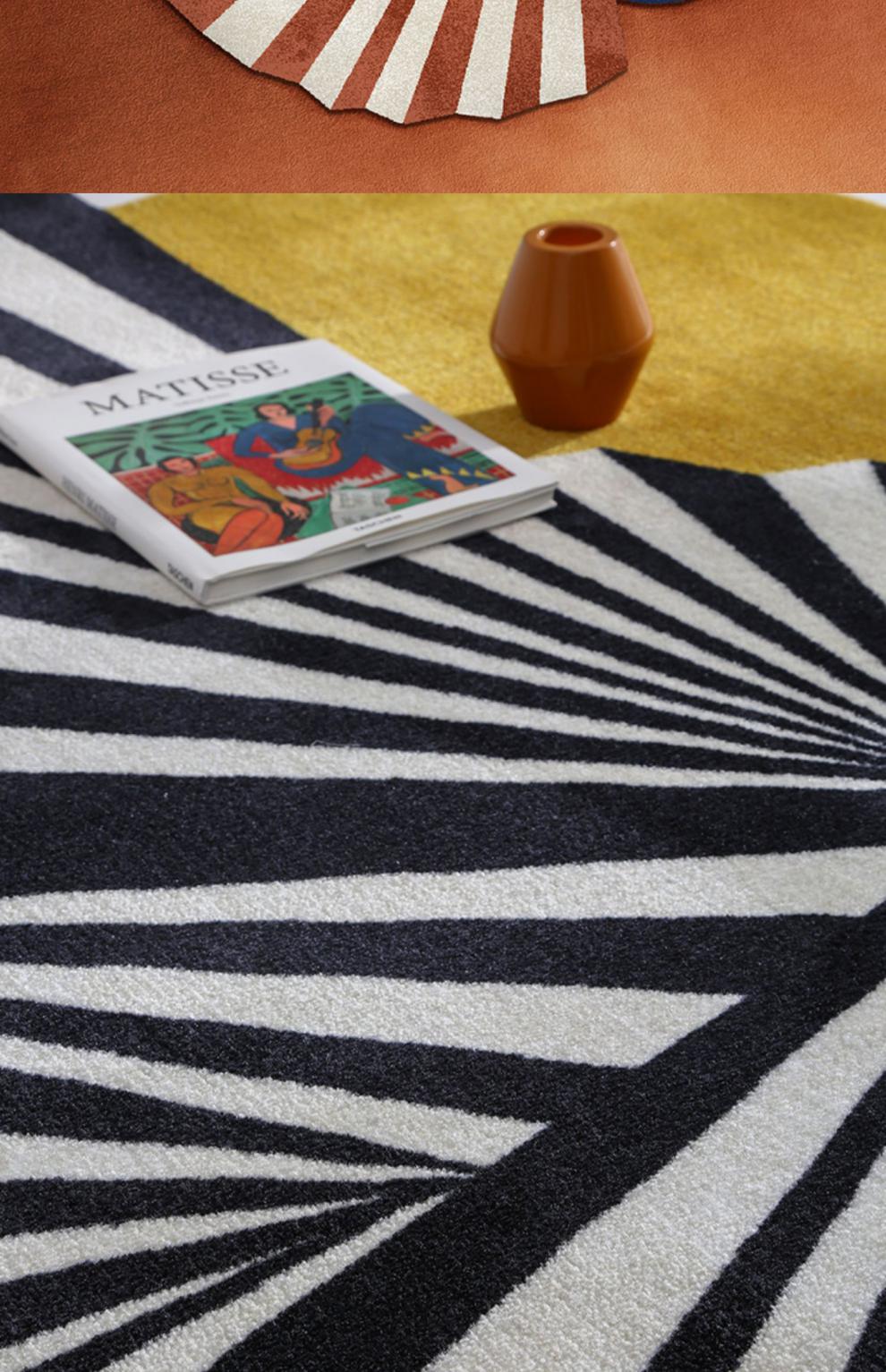 意大利地毯essonio意大利轻奢圆形不规则创意时尚客厅沙发书房卧室