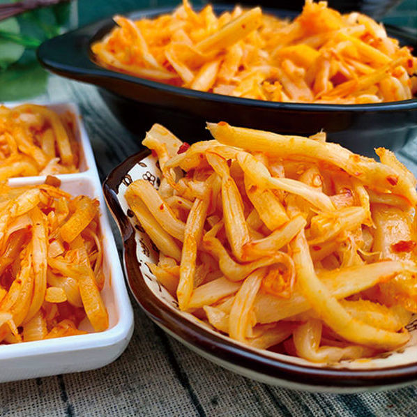 笋丝开袋即食酸辣红油脆笋豆角螺蛳粉配料批发小包装红油酸笋40gx10袋