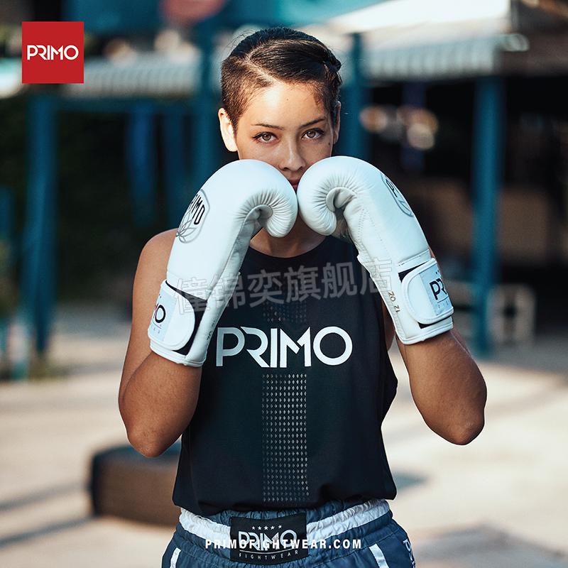 primo拳击服训练服男女搏击散打背心泰拳ufc格斗mma上衣拳击服装黑色s