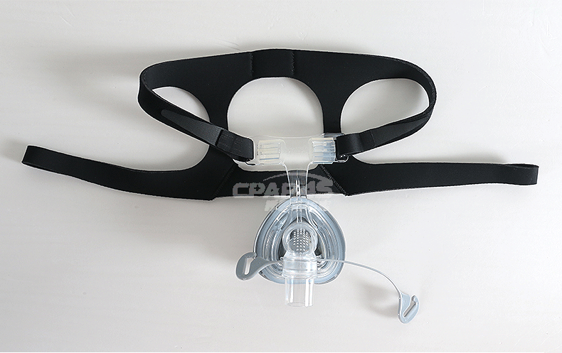 呼吸机打鼾鼻罩面罩hc407zest含硅胶灰托头带通用snl