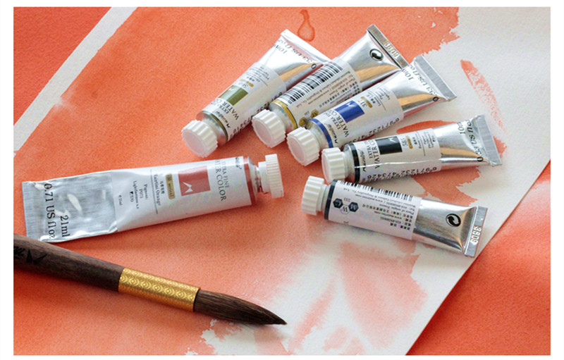 马蒂尼 艺术家级水彩颜料36色 管状水彩颜料水彩分装21ml单支选择