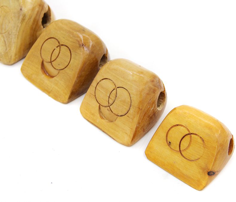 新宝木鱼乐器儿童大号小木鱼实木多尺寸鱼子梆子松木配木质敲棒10厘米