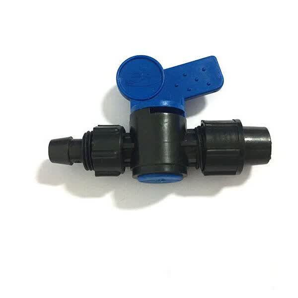 oimg滴灌管16滴灌接头硬管pe旁通阀pvc管小开关4分飞机头反锁母直接滴