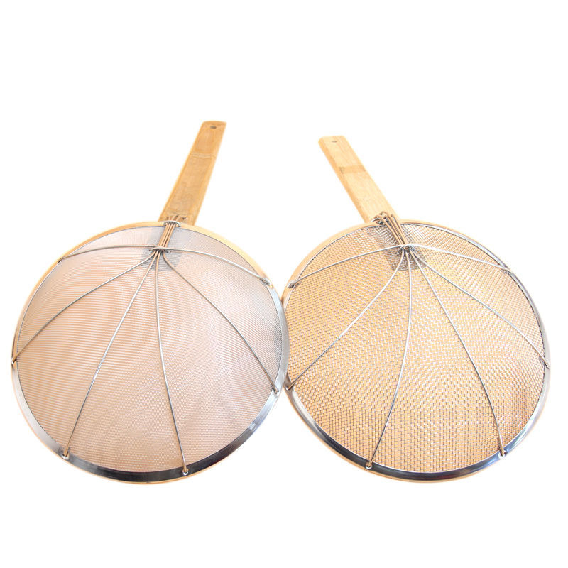 捞面漏网漏勺捞面条神器笊篱商用油篦子罩立漏勺竹子把大号笊篱油炸筐