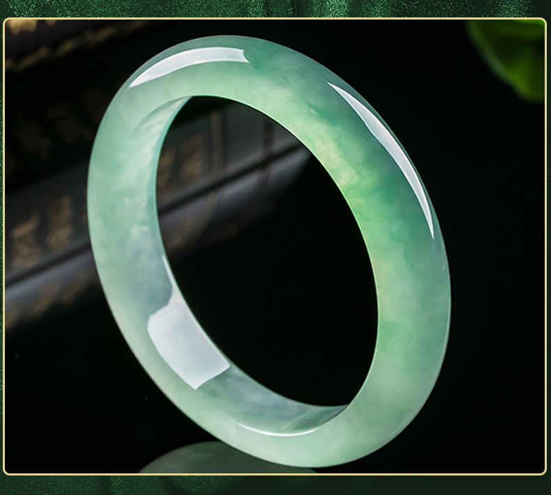 飘花冰种玉手镯细条少女款玉石紫兰手镯送人礼物 55-56mm【图片 价格