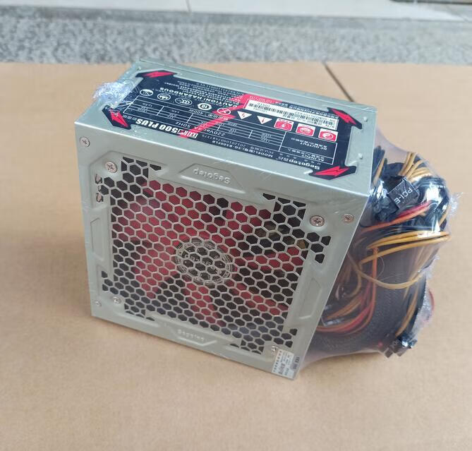 航嘉 多核wd500 600瓦台式机电脑电源额定500w 带6p 8p大风扇 巧克力