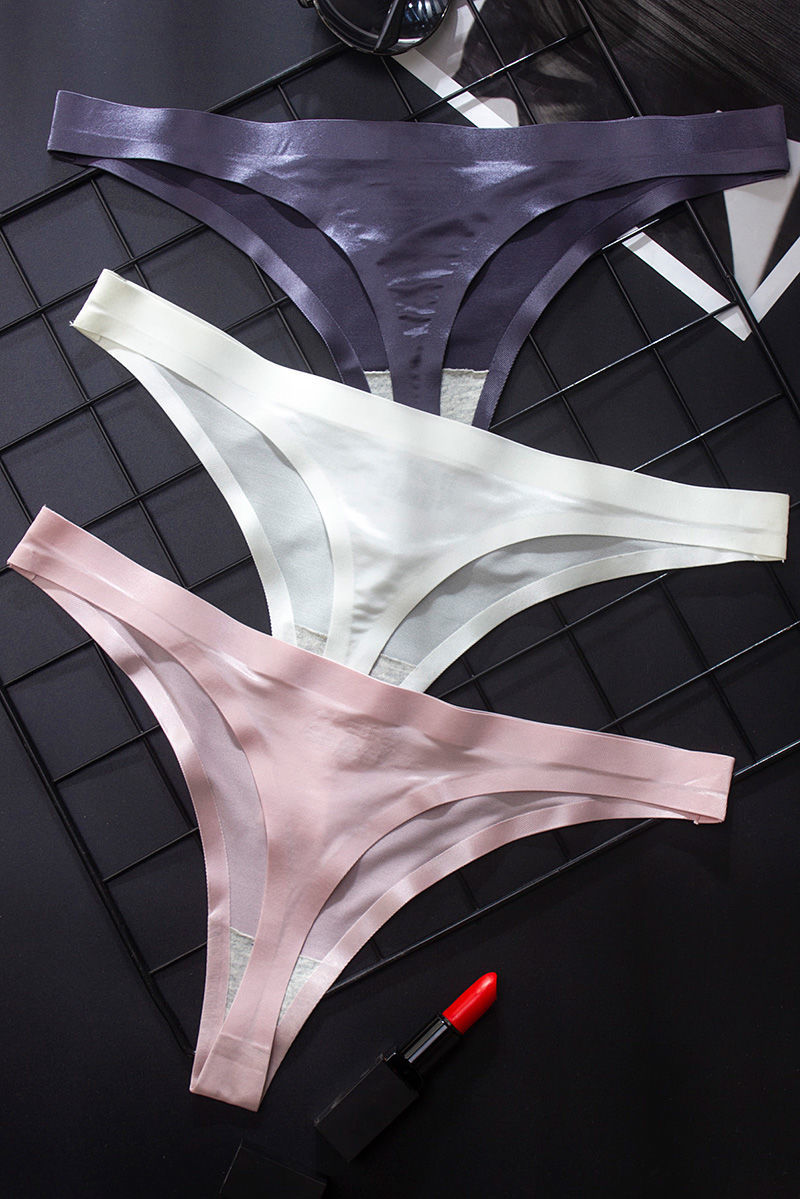 浮泽性感女士内裤丁字裤女冰丝无痕丝滑柔软亲肤弹力十足运动健身内裤