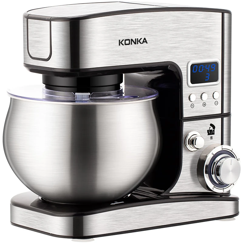 KONKA chef machine, Home smart timer dough mixer, small dough kneader, fully automatic fresh milk cap machine, whipping cream, countertop egg beater, blender, DC motor, KM-917A smart model [Light Sound Timer], basic set 5L thumbnail 8