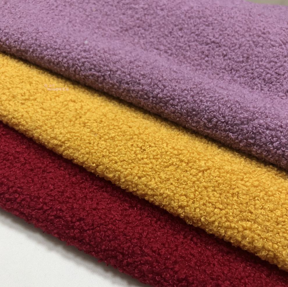 泰迪绒布料小颗粒手工diy公仔毛绒布小颗粒泰迪绒面料服装玩具圈圈绒