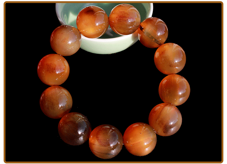 吉裕 天然满血西藏文玩佛珠羊角手串 108颗转运男女士本命年羊角珠