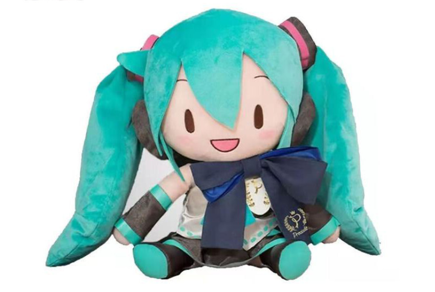 日本正版世嘉sega雪初音fufu布偶玩偶毛绒公仔抱枕娃娃周边礼物夏日祭