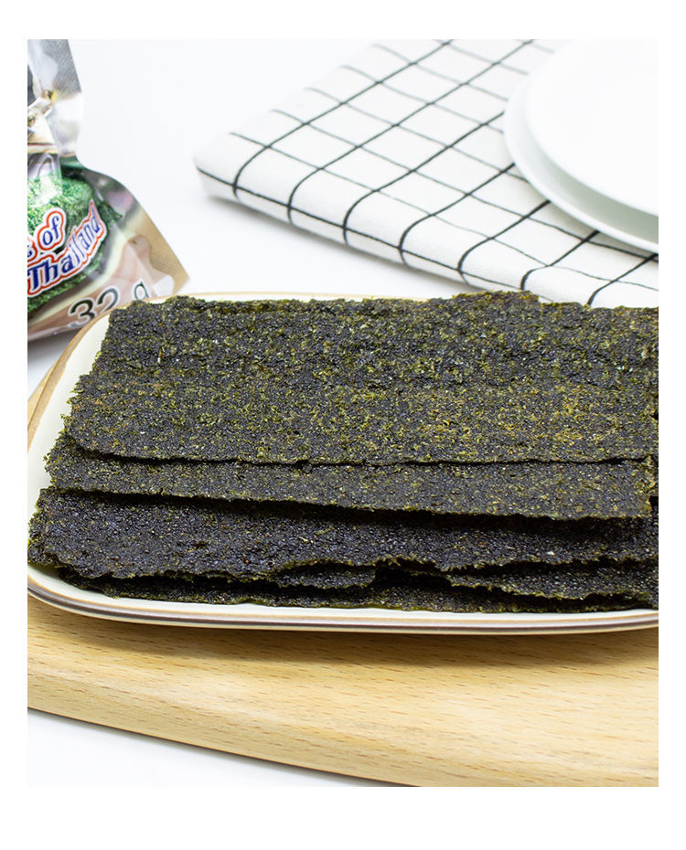泰国小老板海苔片bigroll32g包海苔即食网红休闲零食原味海鲜味紫菜