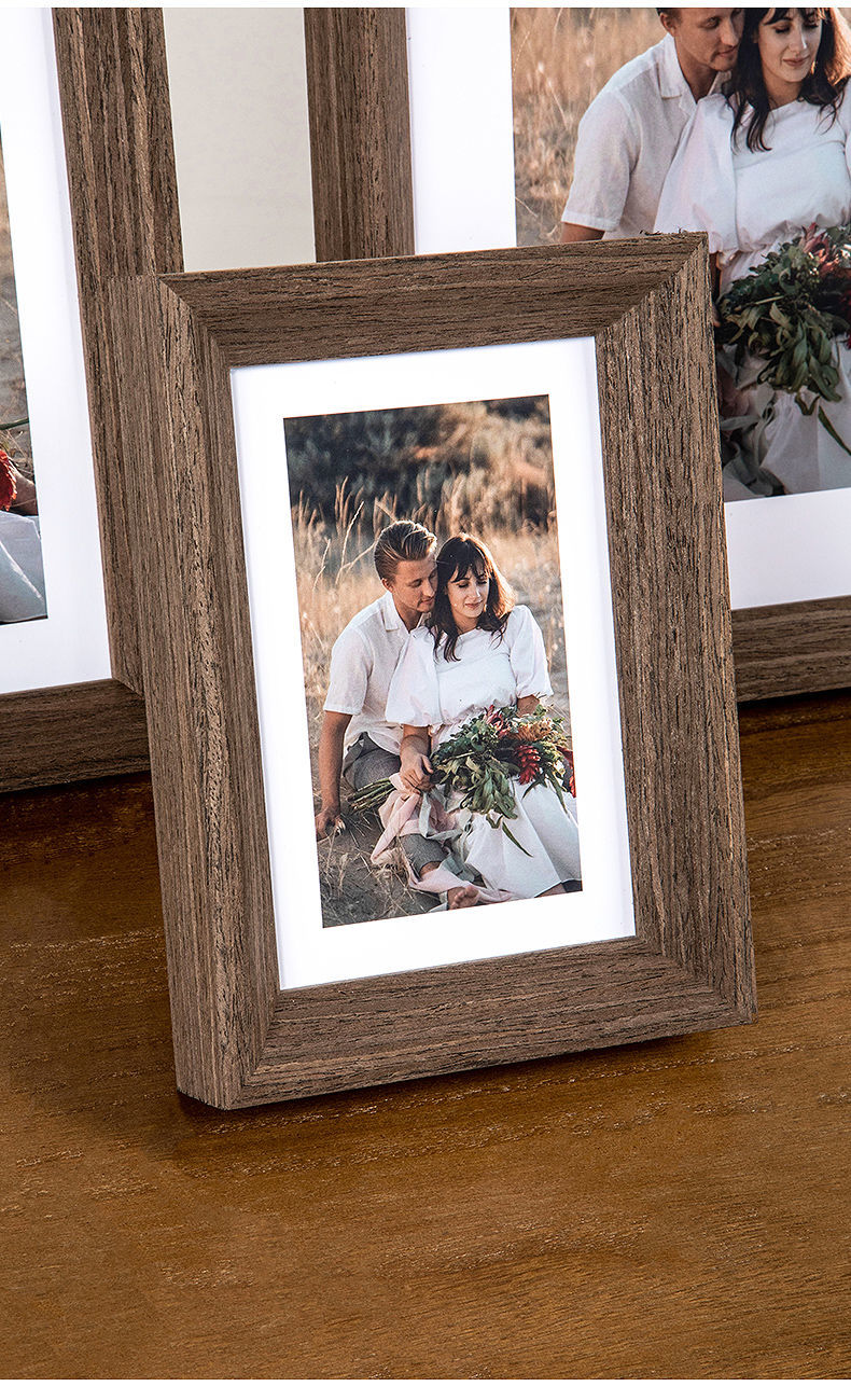 欣皇家居优选北欧实木相框摆台6寸78寸洗照片做成相框相框摆件桌面挂