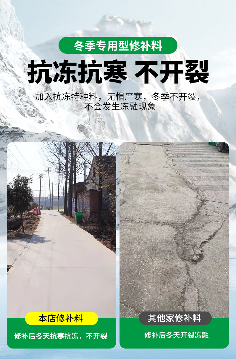 水泥路面修補料高強度地面裂縫修復材料快乾混凝土道路快速修補劑定製