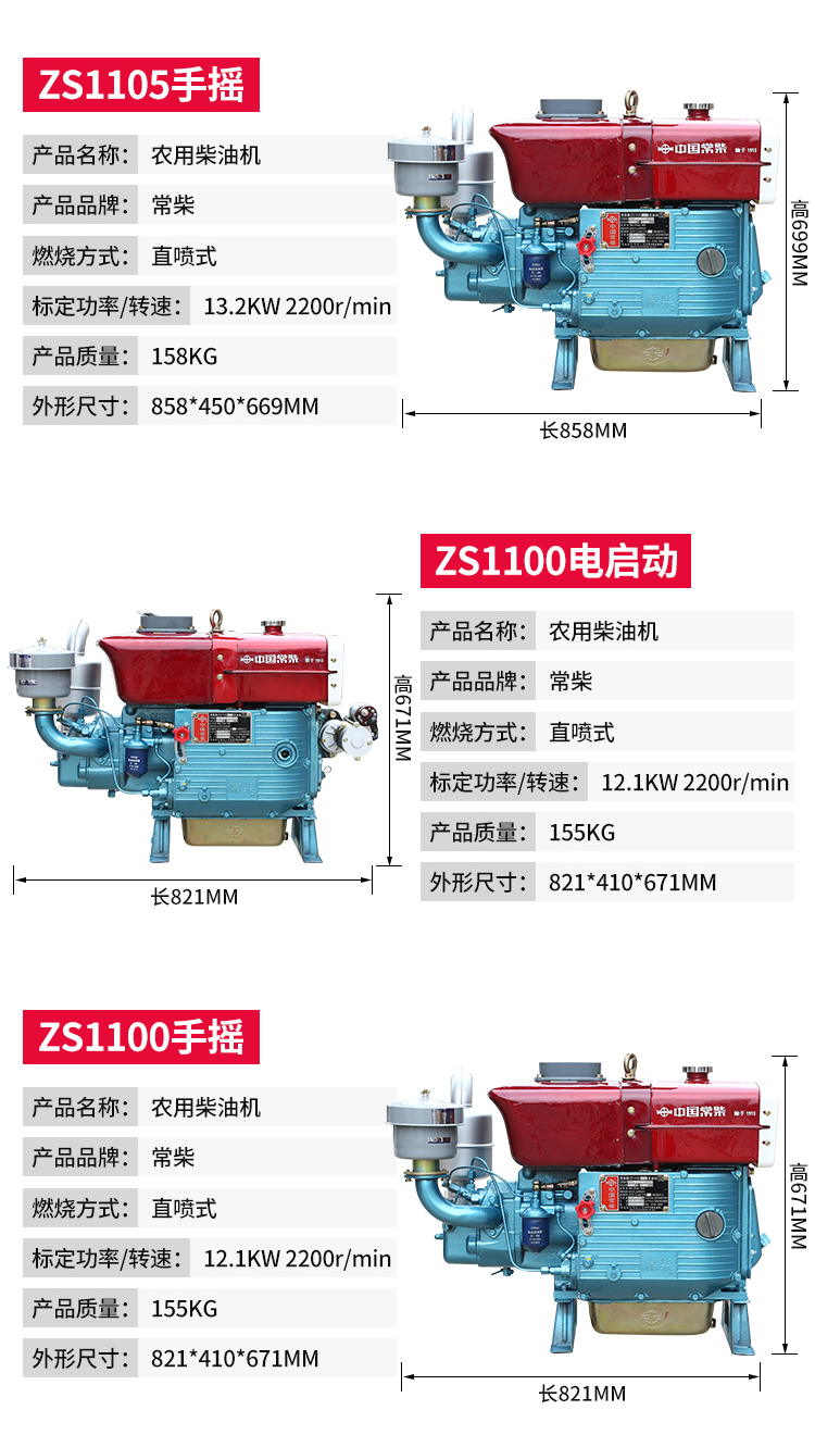 单缸柴油机常柴牌12182832马力农用手摇电启动发动机l28m电启动28马力
