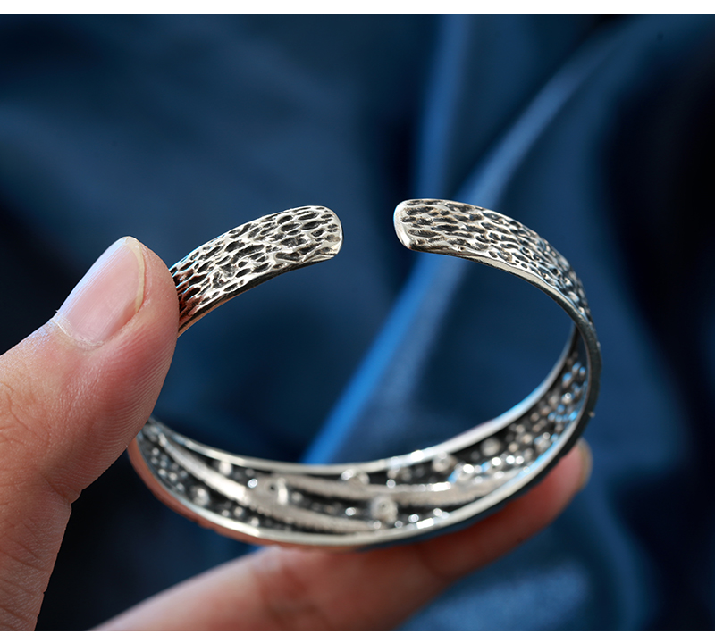 手镯复古潮男个性韩版时尚ins小众设计男人蓝夜七星手镯可调约33克