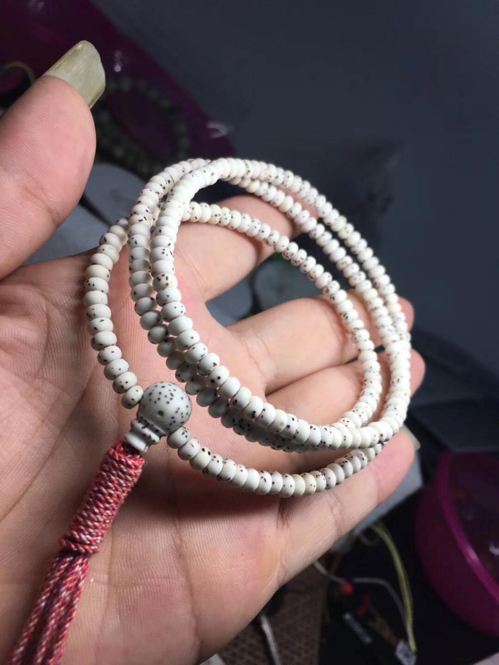 静黛海南原生态星月菩提子陈籽35超小迷你版216颗佛珠高密男女士手链