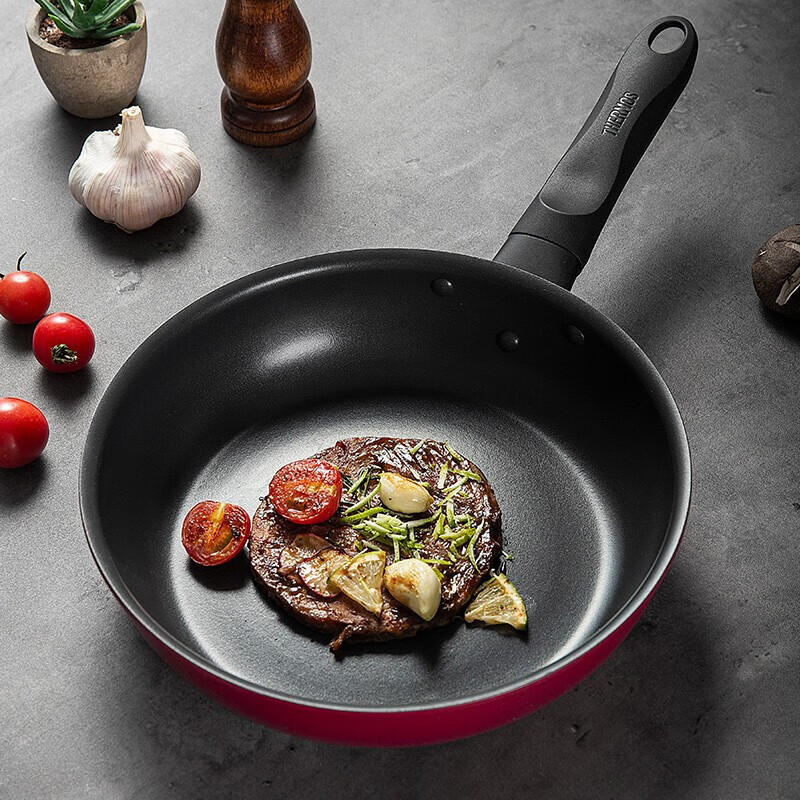 膳魔师thermos小香煎系列日式20cm26cm平底锅煎锅tkfa24cm日式煎锅