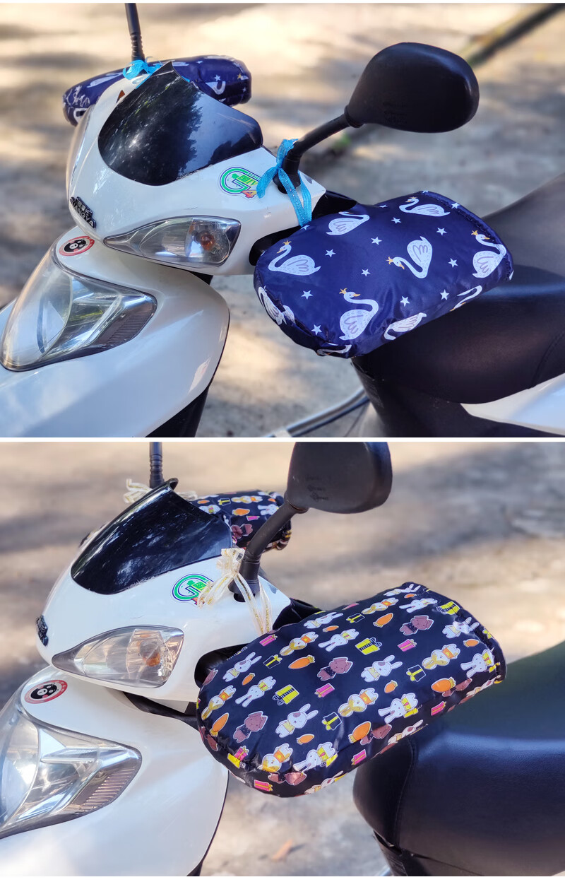 加厚电动车手把套冬季保暖护手电瓶摩托车把手套防水防寒挡风厚棉