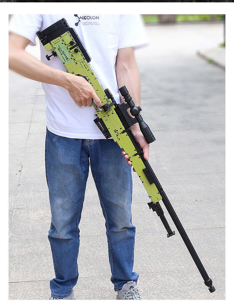 宇星模王98k绝地求生吃鸡乐高积木枪拼装玩具男孩子可连发射 98k