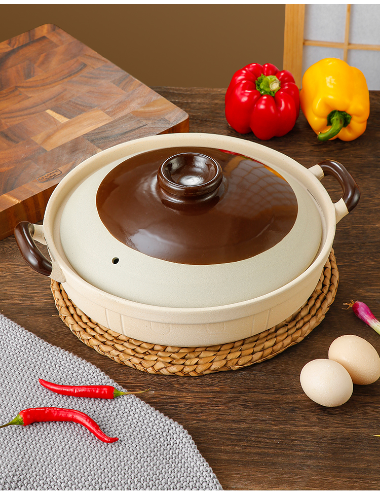 亦升传统粗陶煲仔饭专用土砂锅家用单柄小沙煲带手柄小号广东老式浅瓦