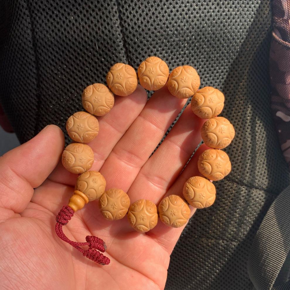 ほん 猴头雕刻凤眼五星上将手串菩提子原籽文玩手串男手串佛珠手串 10