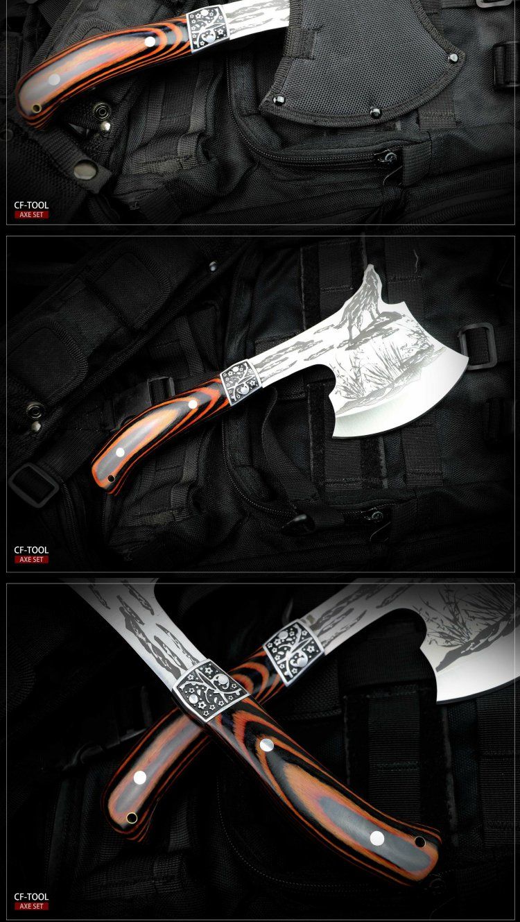 开山斧大斧头大号劈柴斧子树全钢多功能车载防身野营f716下单就鎹斧套