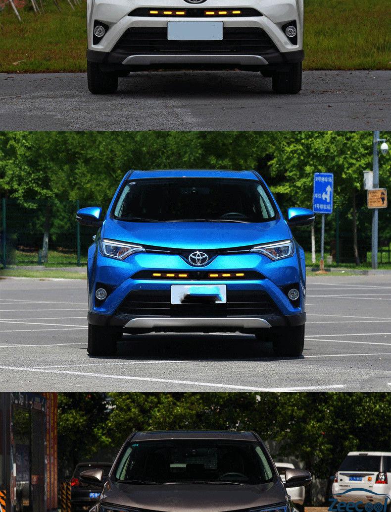 bhz09-11款rav416-19款荣放中网灯日行灯小黄灯流光13-15rav4中网灯01