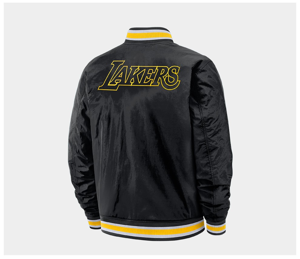 耐克 洛杉矶湖人队 男子双面穿夹克棉服 nike city edition nba cu