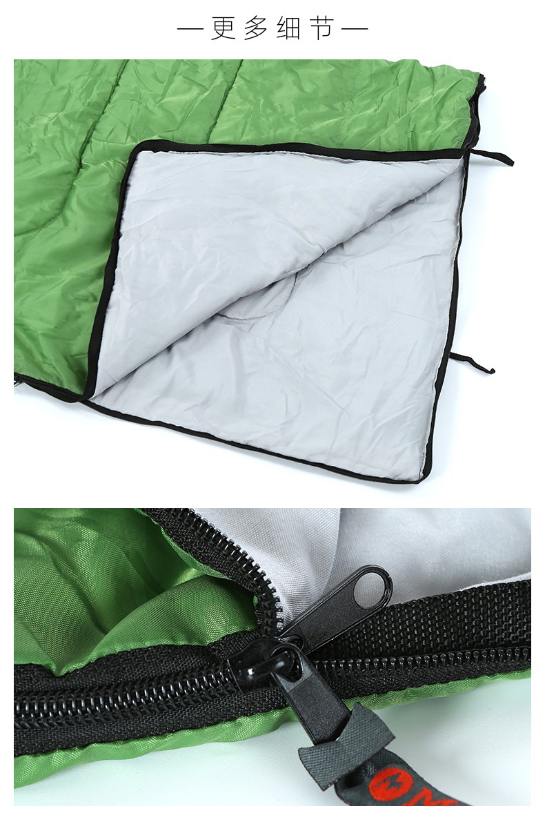 marmot/土拨鼠睡袋野外露营单人信封式睡袋男女款户外 绿色2587 f