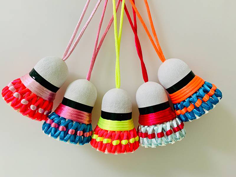 羽毛球挂件编织 羽毛球挂件饰品手工编织创意可爱团购活动小礼物纪念