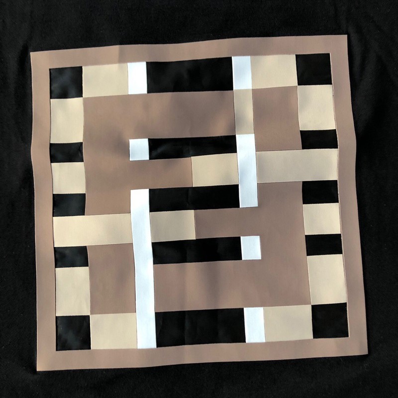 芬迪fendi黑色纯棉圆领短袖t恤经典百搭双f印花上衣男士黑色m