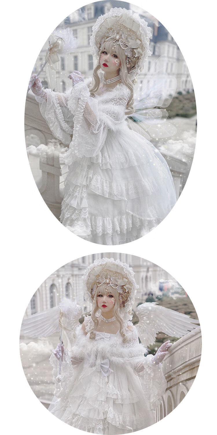 京享好物花嫁lolita天使祈祷洛丽塔洋装茶会lolita吊带裙jsk裙子白色