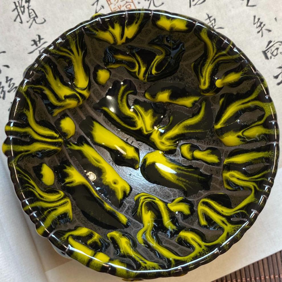 李达建盏建窑四大神兽青龙白虎朱雀玄武茶杯缩釉品茗杯茶具茶盏礼盒装