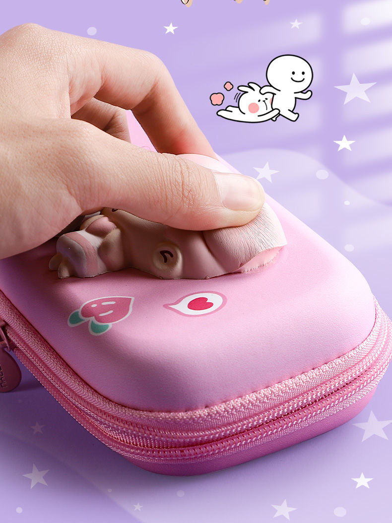 然修(ranxiu)新款网红解压笔袋日系可爱减压铅笔盒高颜值学生双层大