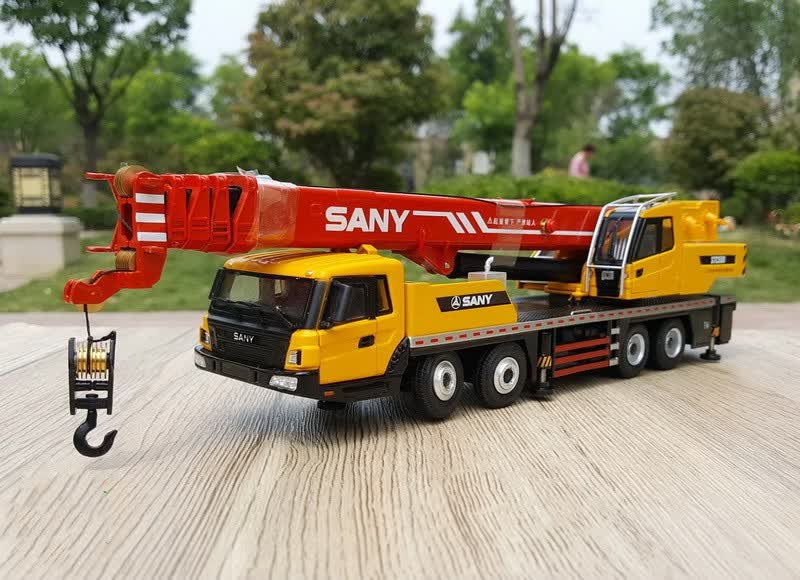 原厂三一重工泵机模型anystc500汽车起重机吊车合金工程车模型143福田